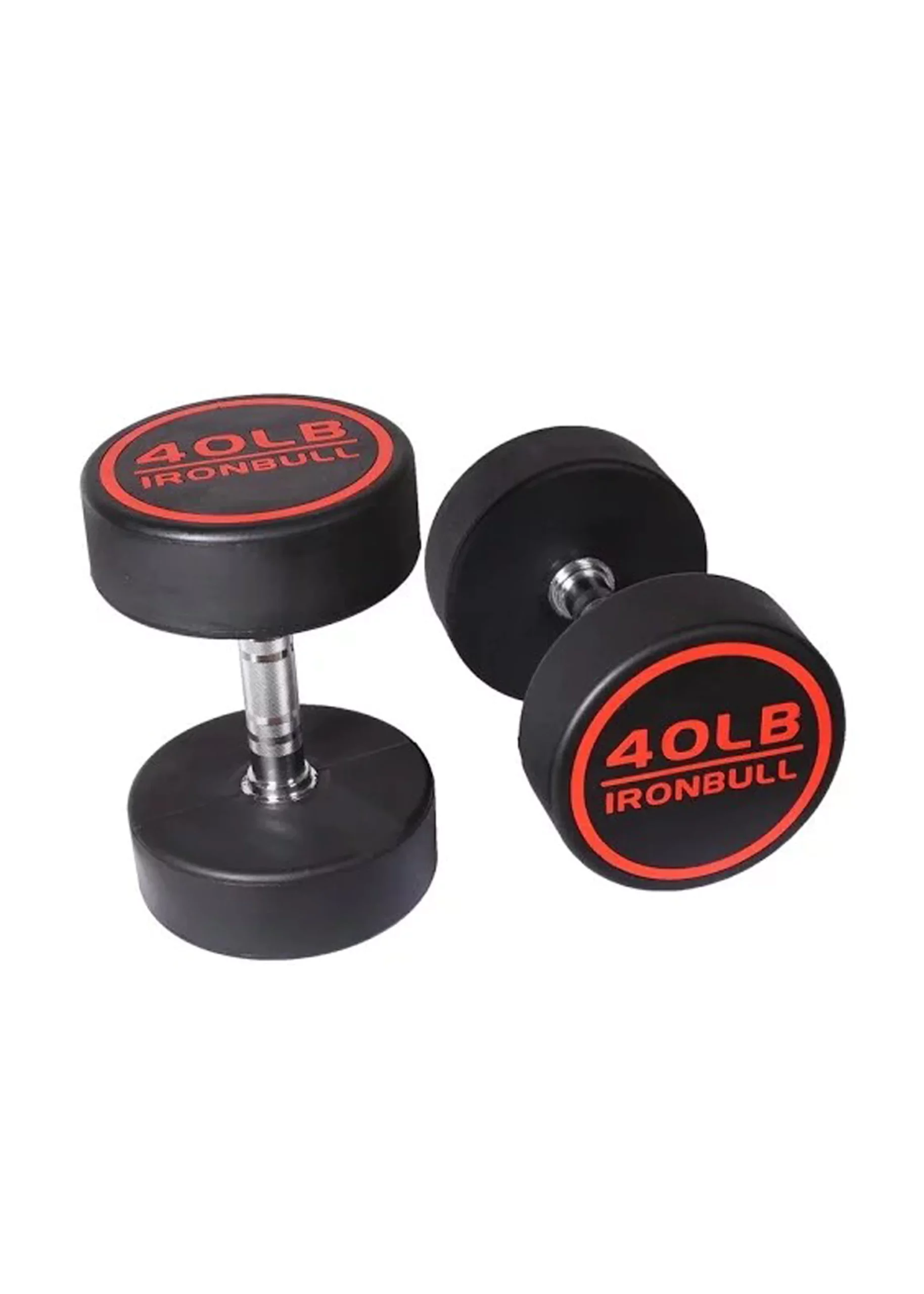 IRONBULL RUBBER DUMBBELL WITH IRON BULL LOGO