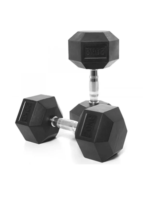 IRONBULL RUBBER HEX DUMBBELL PAIR (PER 1KG - LKR 1,000) - Image 2