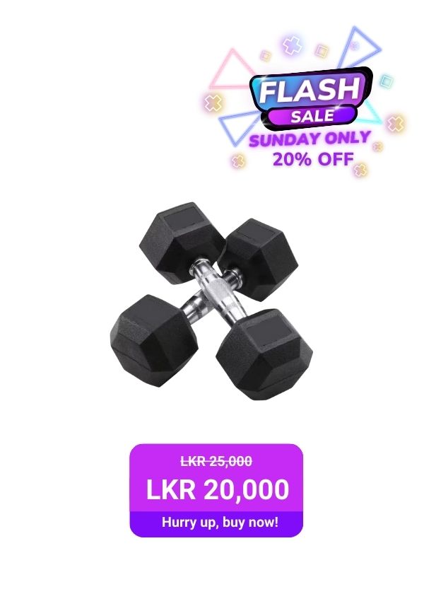 IRONBULL RUBBER HEX DUMBBELL 12.5KG