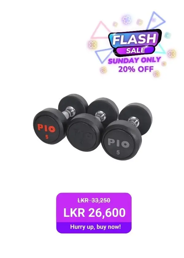 17.5KG Rubber Pio Dumbbell Pair