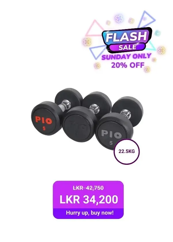 22.5KG Rubber Pio Dumbbell Pair