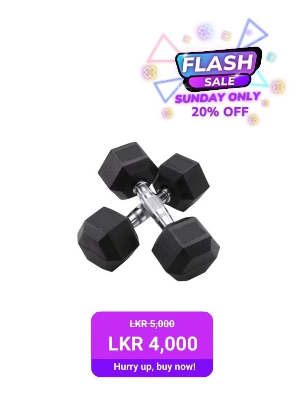 IRONBULL PAIR RUBBER HEX DUMBBELL 2.5KG