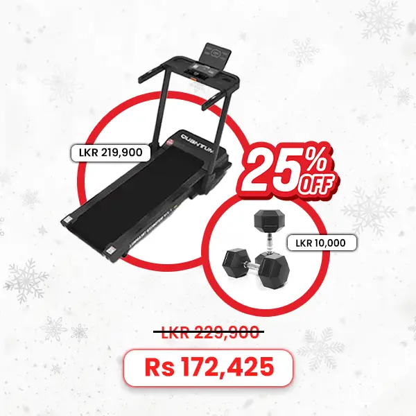 Quantum T218 Treadmill + 5Kg Hex Dumbbell