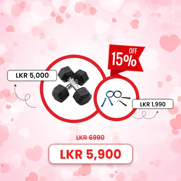 2.5KG HEX DUMBBELL PAIR + SKIPPING ROPE