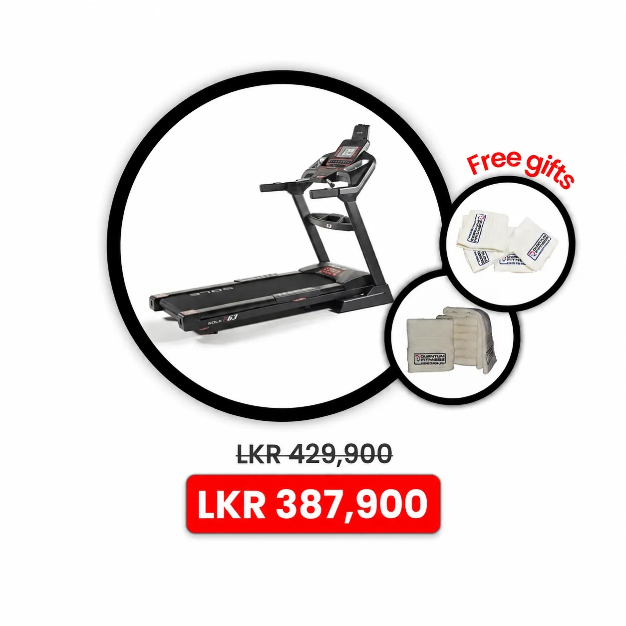 Sole F63 Treadmill + Hand Towel & Face Towel